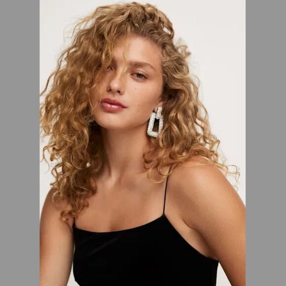 Mango Velvet Fitted Dress 2 - Picture 3 of 7